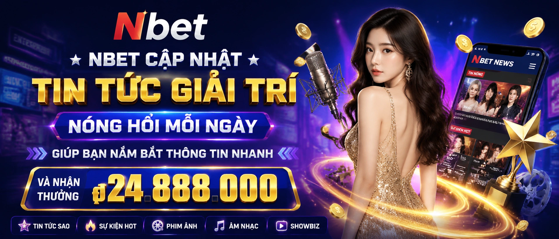 Màn hình tin tức nbet hiển thị các cập nhật mới